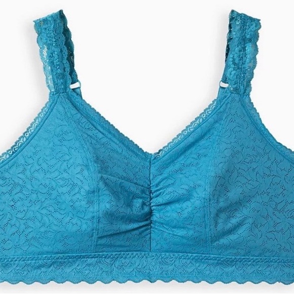 TORRID - Bralette Unlined Stretch Lace - Blue 0X - NWOT - Picture 2 of 6